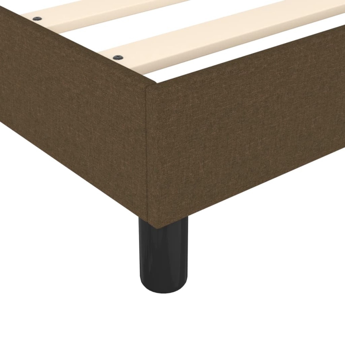 vidaXL Πλαίσιο Κρεβατιού Boxspring Σκούρο Καφέ 120x200 εκ. Υφασμάτινο