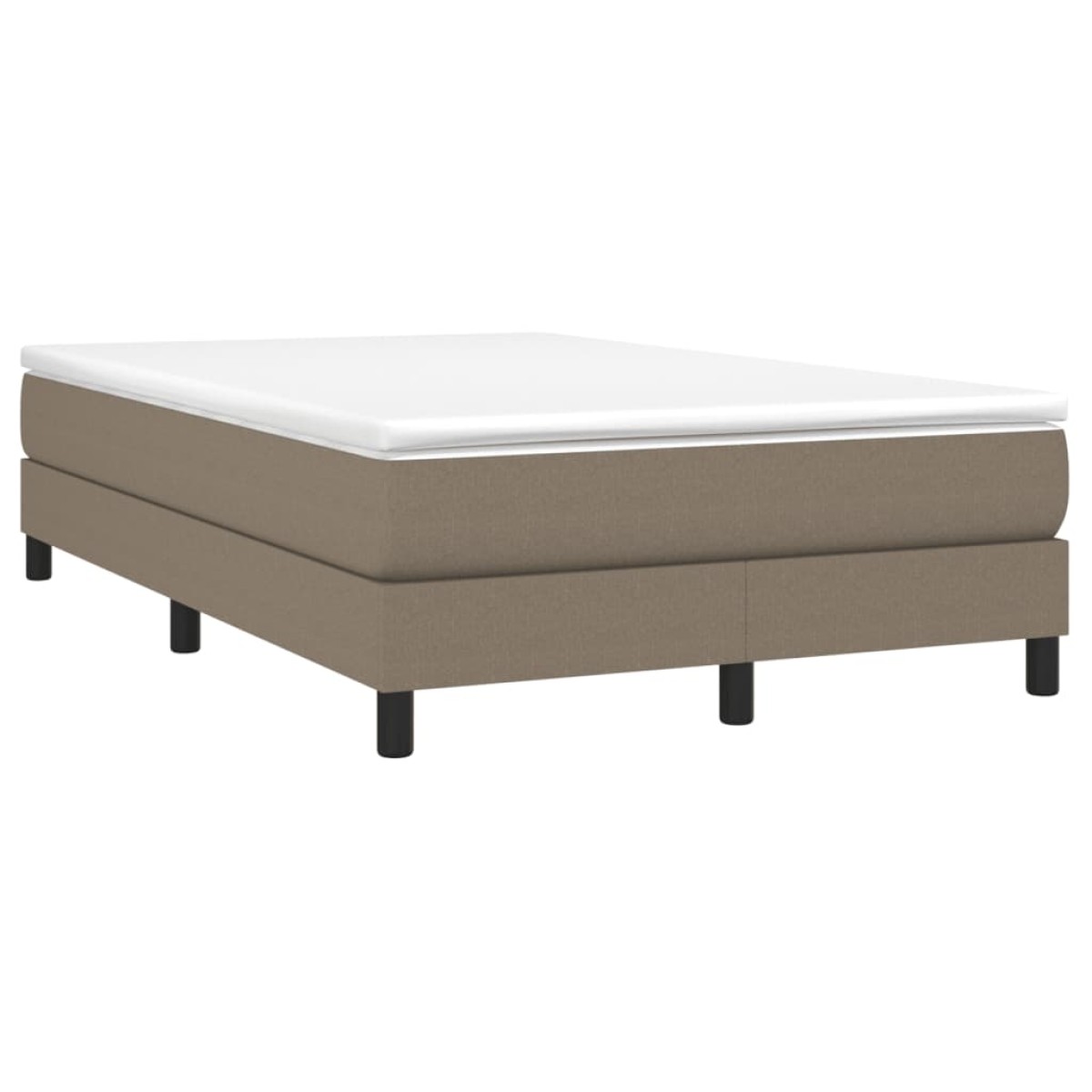 vidaXL Πλαίσιο Κρεβατιού Boxspring Taupe 120x200 εκ. Υφασμάτινο