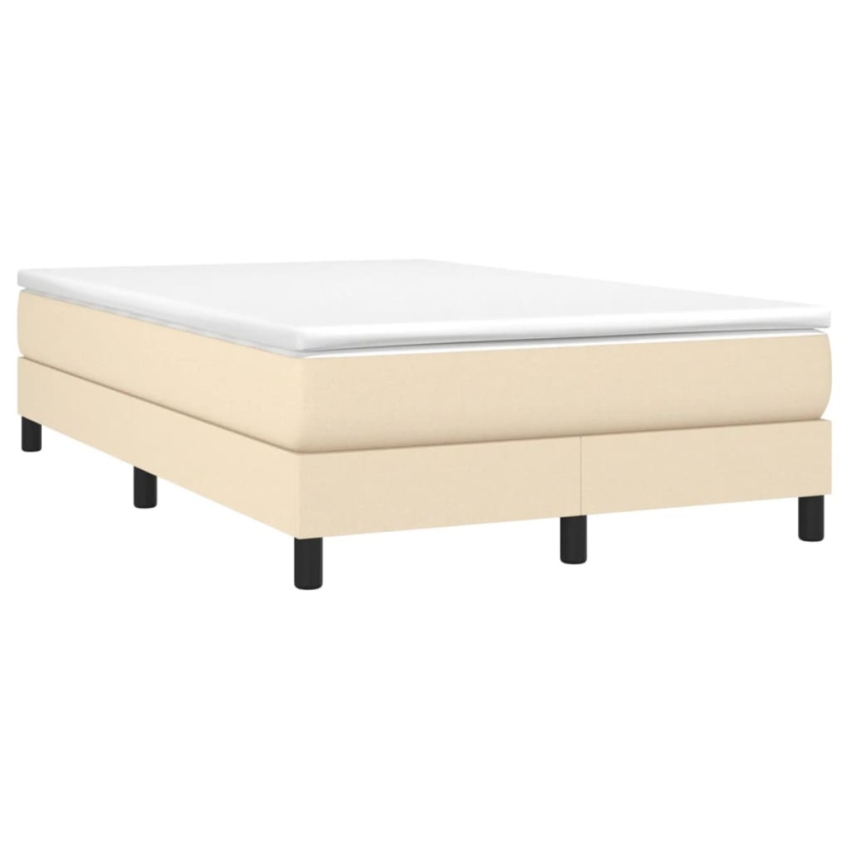 vidaXL Πλαίσιο Κρεβατιού Boxspring Κρεμ 120x200 εκ. Υφασμάτινο