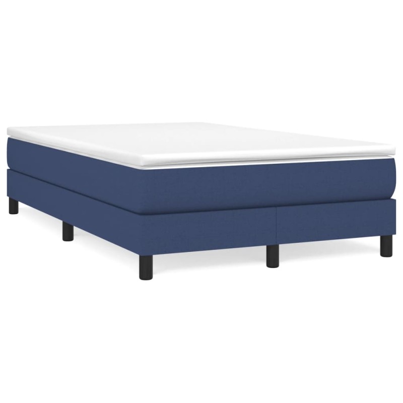 vidaXL Σκελετός Κρεβατιού με Ελατήρια μπλε 120x200cm ύφασμα