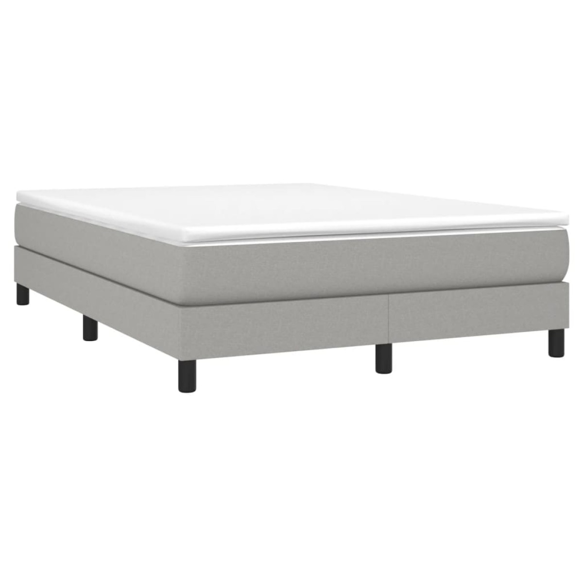 vidaXL Πλαίσιο Κρεβατιού Boxspring Ανοιχτό Γκρι 140x190 εκ. Υφασμάτινο