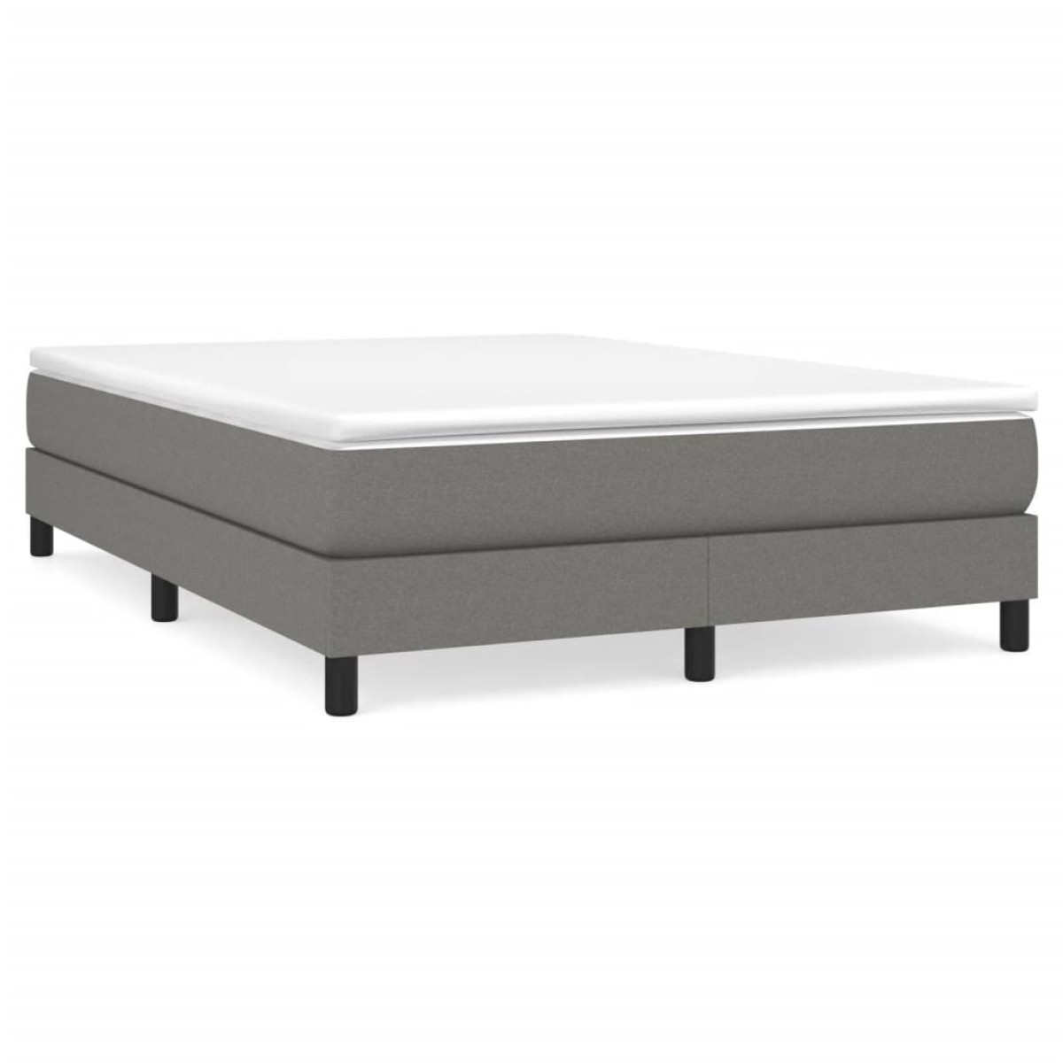 vidaXL Πλαίσιο Κρεβατιού Boxspring Σκούρο Γκρι 140x190 εκ. Υφασμάτινο