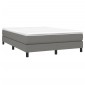vidaXL Πλαίσιο Κρεβατιού Boxspring Σκούρο Γκρι 140x190 εκ. Υφασμάτινο