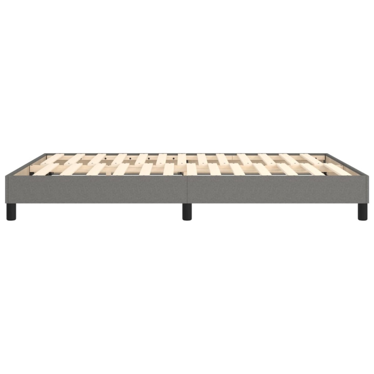 vidaXL Πλαίσιο Κρεβατιού Boxspring Σκούρο Γκρι 140x190 εκ. Υφασμάτινο
