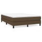 vidaXL Πλαίσιο Κρεβατιού Boxspring Σκούρο Καφέ 140x190 εκ. Υφασμάτινο