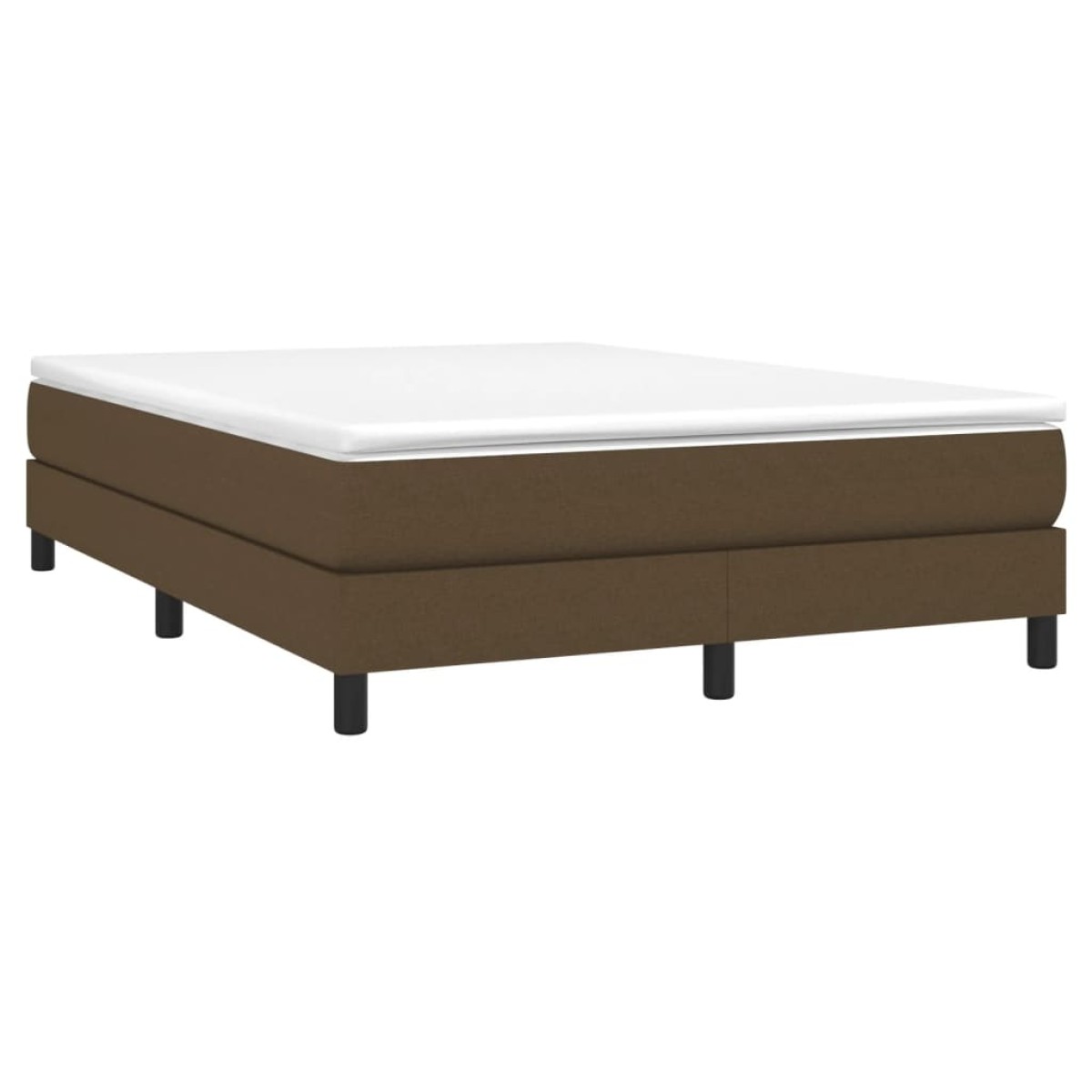 vidaXL Πλαίσιο Κρεβατιού Boxspring Σκούρο Καφέ 140x190 εκ. Υφασμάτινο