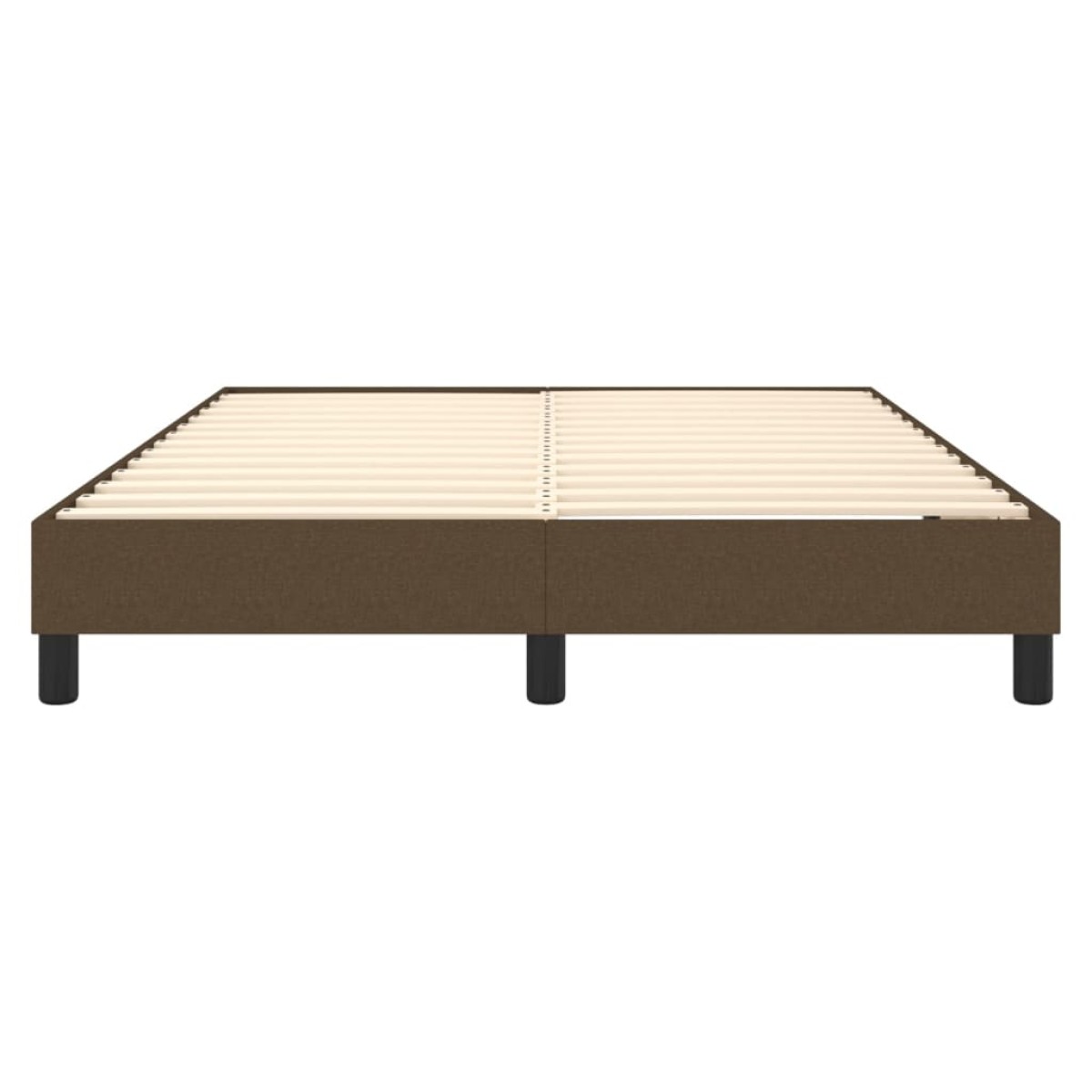 vidaXL Πλαίσιο Κρεβατιού Boxspring Σκούρο Καφέ 140x190 εκ. Υφασμάτινο