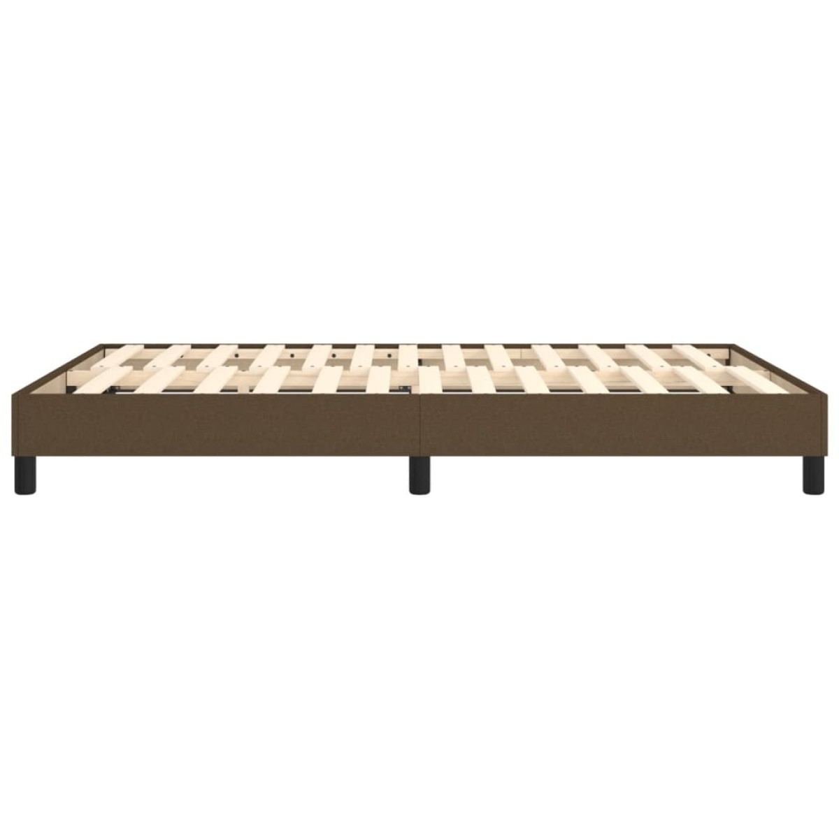 vidaXL Πλαίσιο Κρεβατιού Boxspring Σκούρο Καφέ 140x190 εκ. Υφασμάτινο
