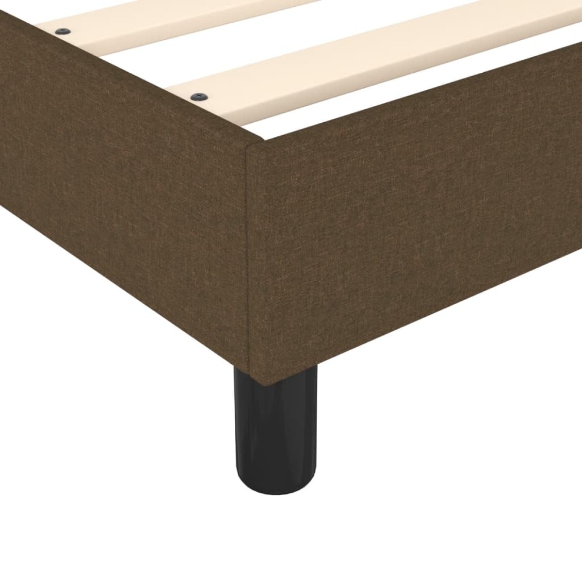 vidaXL Πλαίσιο Κρεβατιού Boxspring Σκούρο Καφέ 140x190 εκ. Υφασμάτινο