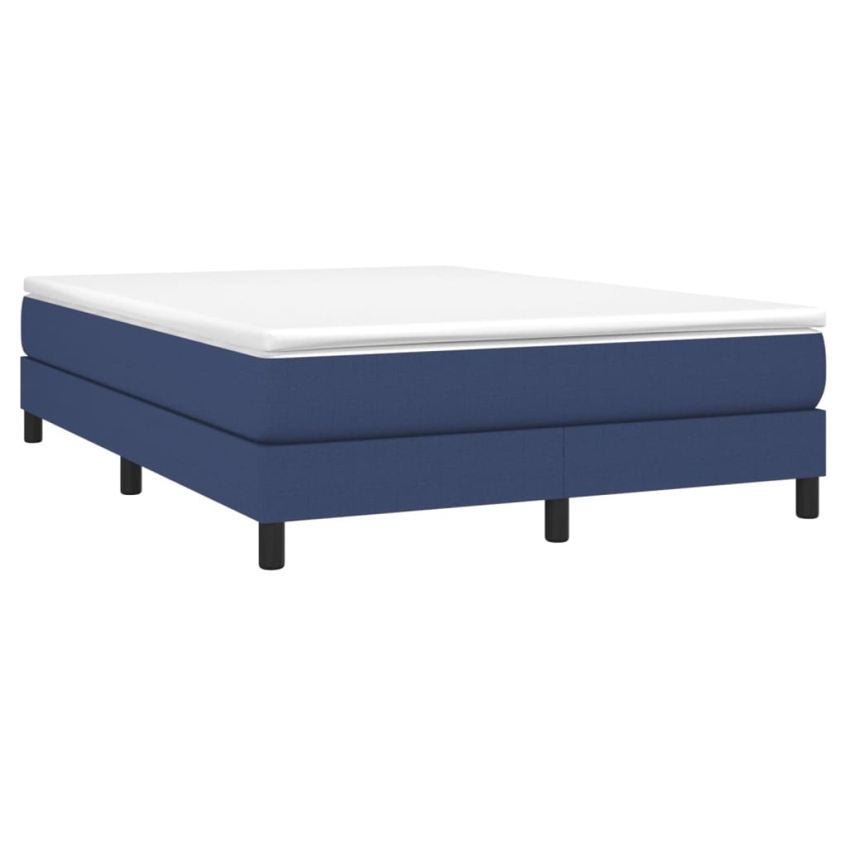 vidaXL Πλαίσιο Κρεβατιού Boxspring Μπλε 140 x 190 εκ. Υφασμάτινο