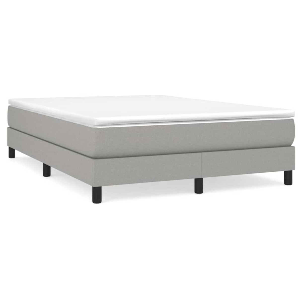 vidaXL Πλαίσιο Κρεβατιού Boxspring Ανοιχτό Γκρι 140x200 εκ. Υφασμάτινο