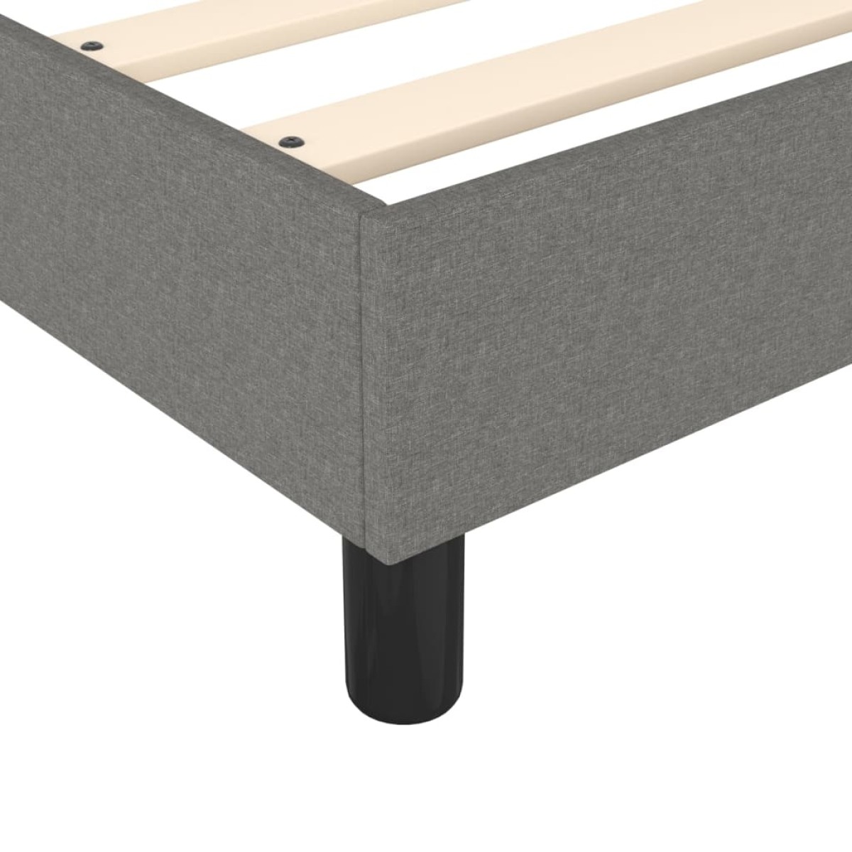 vidaXL Πλαίσιο Κρεβατιού Boxspring Σκούρο Γκρι 140x200 εκ. Υφασμάτινο