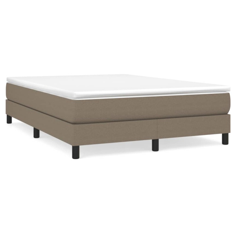 vidaXL Σκελετός Κρεβατιού με Ελατήρια Taupe 140x200 εκ. Υφασμάτινο