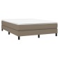 vidaXL Πλαίσιο Κρεβατιού Boxspring Taupe 140x200 εκ. Υφασμάτινο