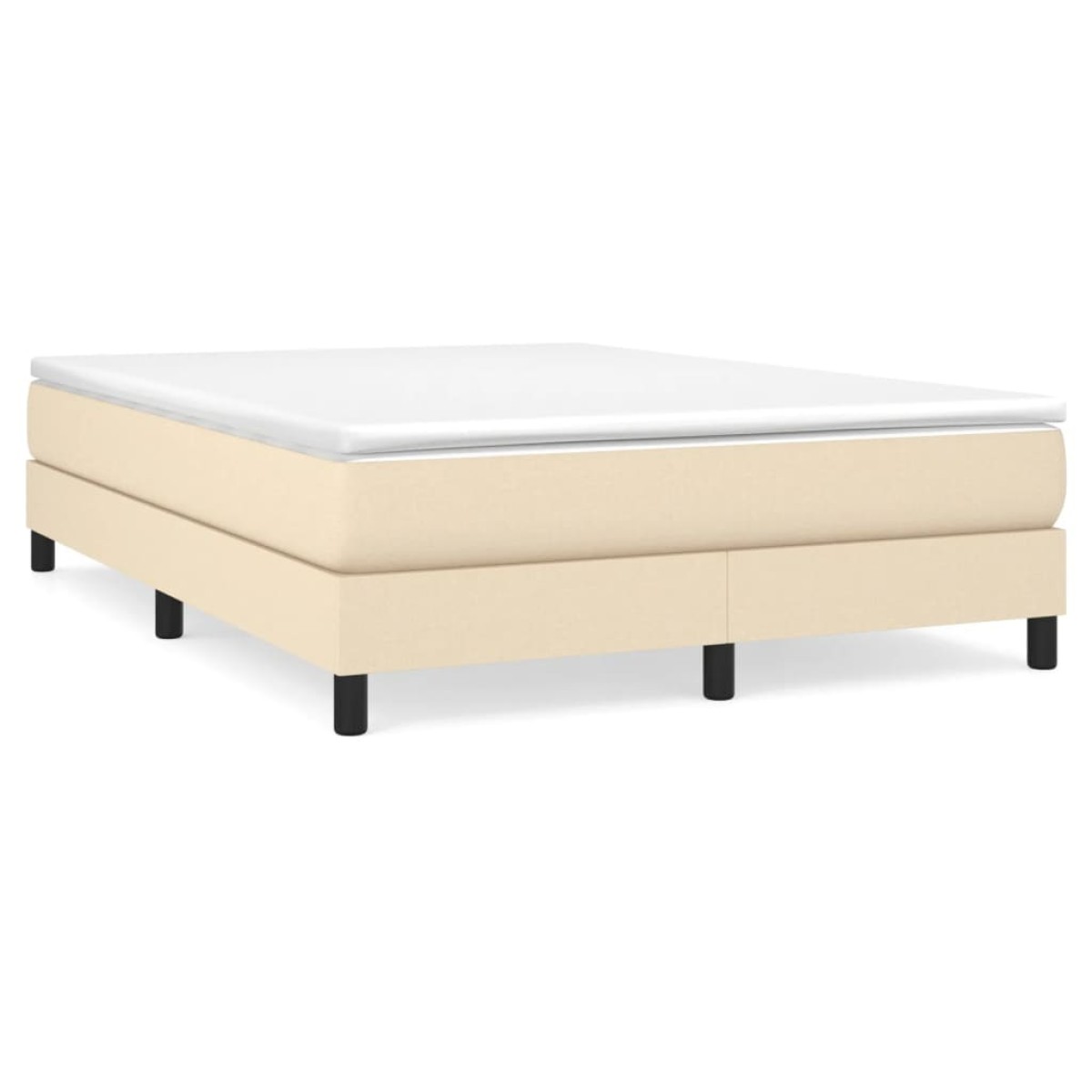 vidaXL Πλαίσιο Κρεβατιού Boxspring Κρεμ 140x200 εκ. Υφασμάτινο