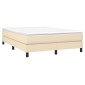 vidaXL Πλαίσιο Κρεβατιού Boxspring Κρεμ 140x200 εκ. Υφασμάτινο