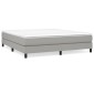 vidaXL Πλαίσιο Κρεβατιού Boxspring Ανοιχτό Γκρι 160x200 εκ. Υφασμάτινο