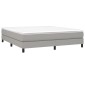 vidaXL Πλαίσιο Κρεβατιού Boxspring Ανοιχτό Γκρι 160x200 εκ. Υφασμάτινο