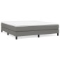 vidaXL Πλαίσιο Κρεβατιού Boxspring Σκούρο Γκρι 160x200 εκ. Υφασμάτινο