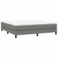 vidaXL Πλαίσιο Κρεβατιού Boxspring Σκούρο Γκρι 160x200 εκ. Υφασμάτινο