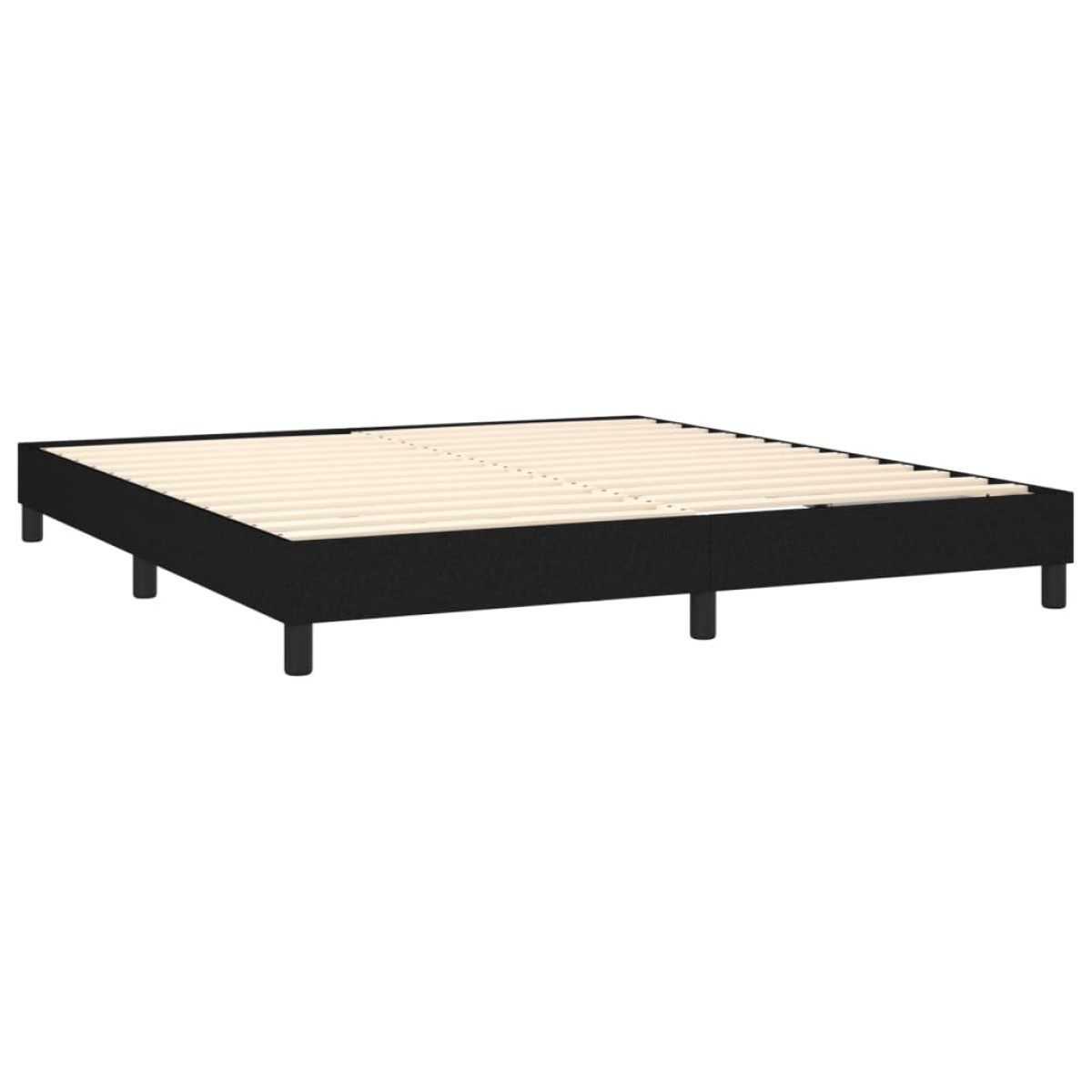 vidaXL Πλαίσιο Κρεβατιού Boxspring Μαύρο 160x200 εκ. Υφασμάτινο