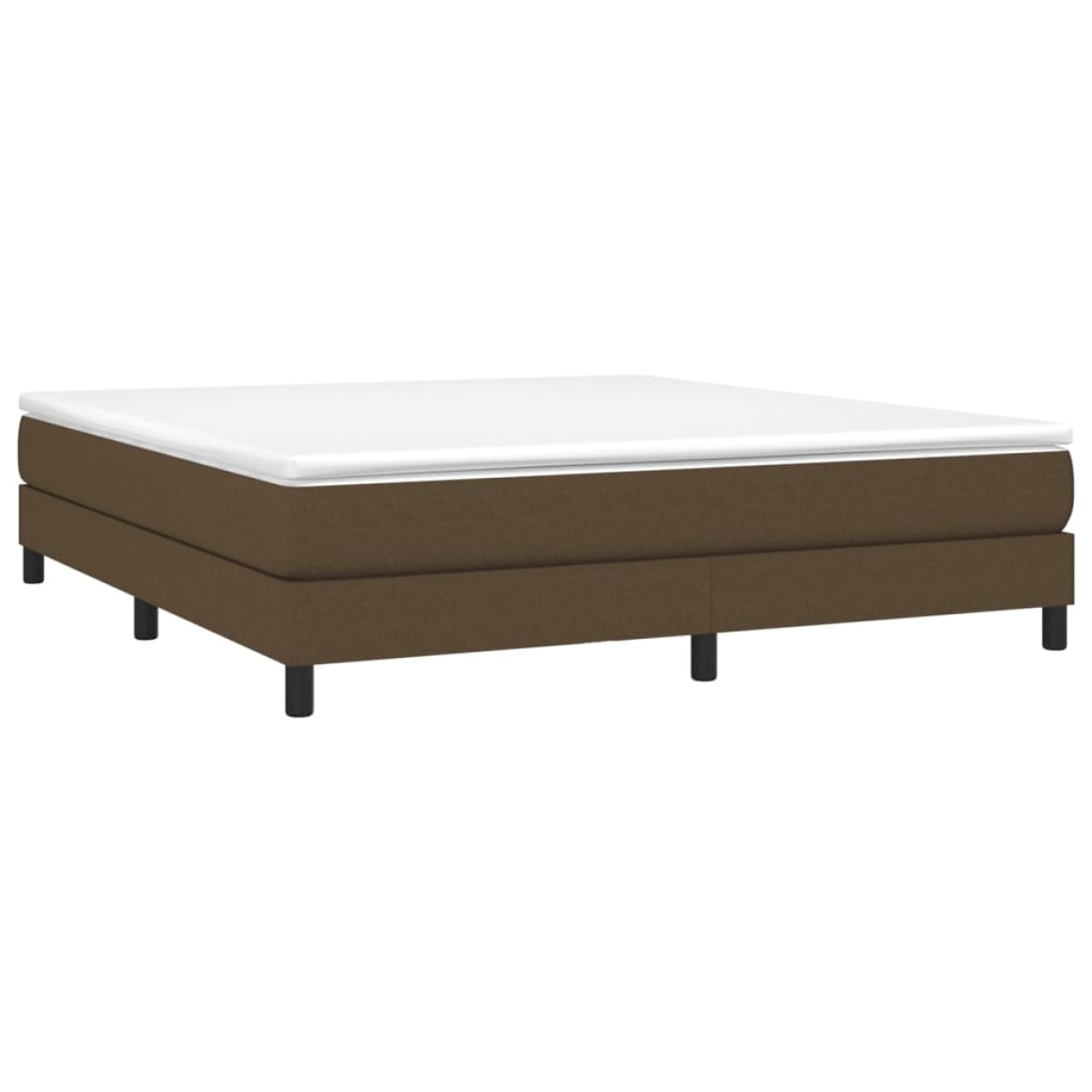 vidaXL Πλαίσιο Κρεβατιού Boxspring Σκούρο Καφέ 160x200 εκ. Υφασμάτινο