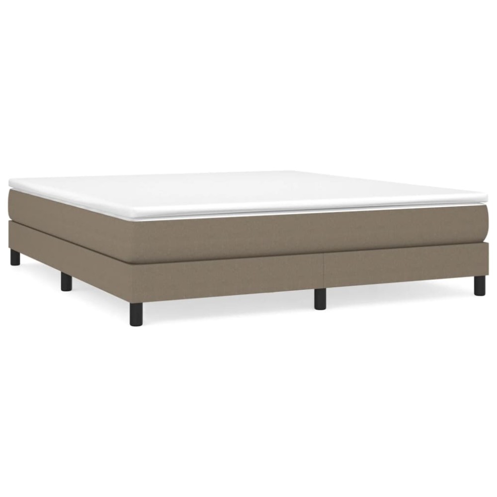 vidaXL Σκελετός Κρεβατιού με Ελατήρια Taupe 160x200 εκ. Υφασμάτινο