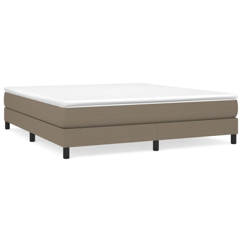 vidaXL Σκελετός Κρεβατιού με Ελατήρια Taupe 160x200 εκ. Υφασμάτινο