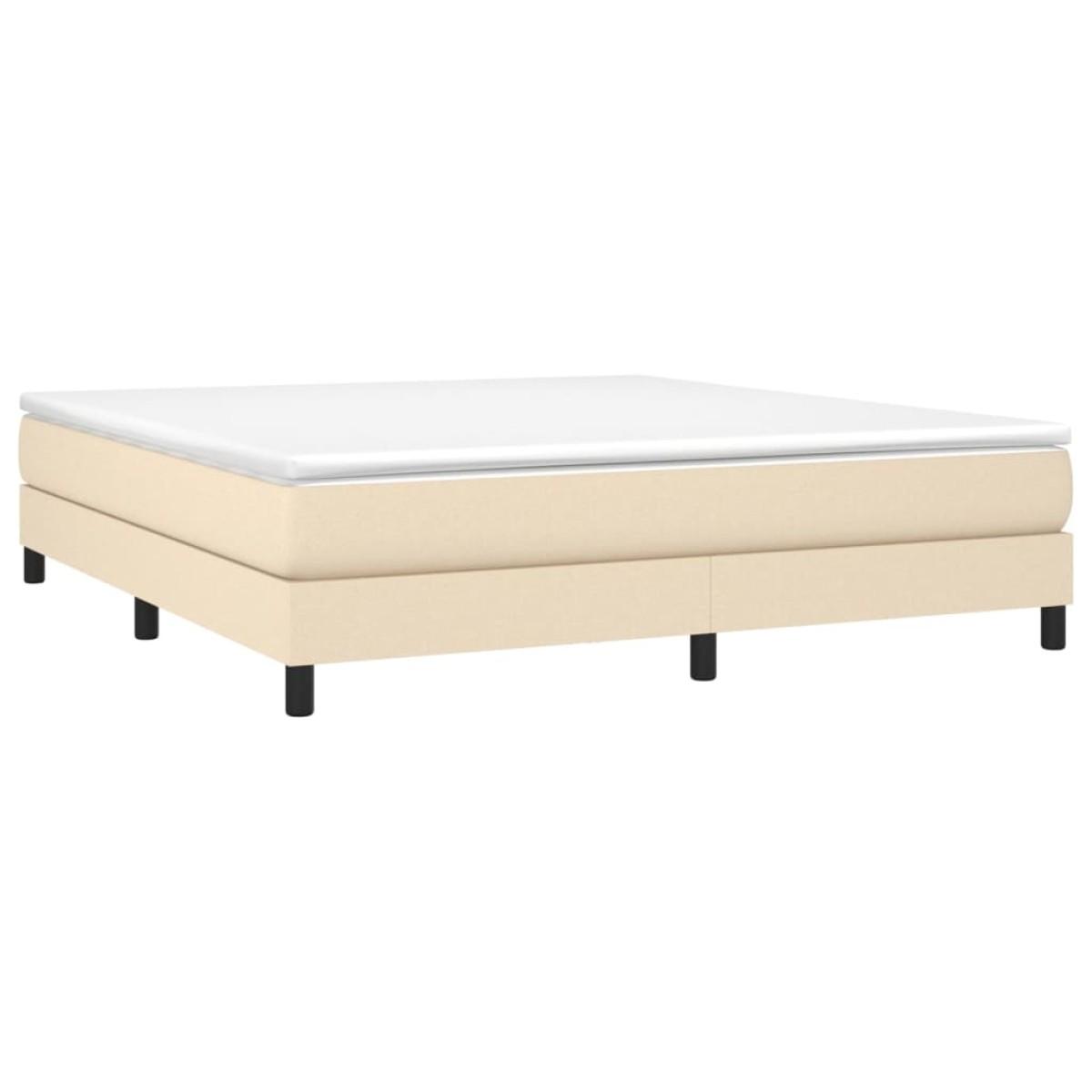 vidaXL Πλαίσιο Κρεβατιού Boxspring Κρεμ 160x200 εκ. Υφασμάτινο
