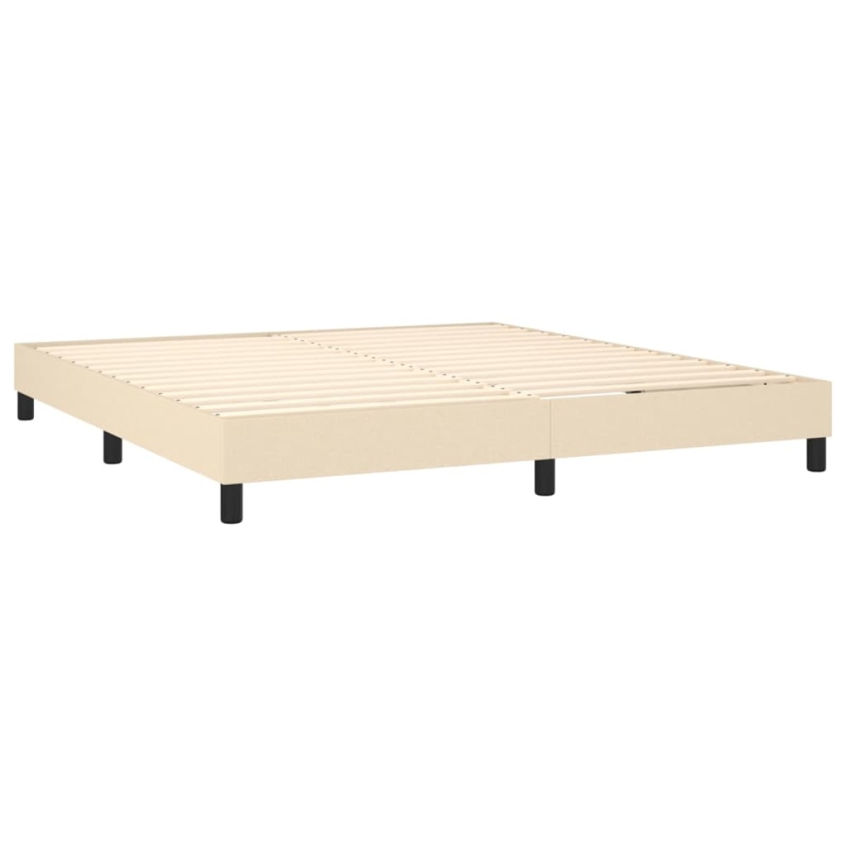 vidaXL Πλαίσιο Κρεβατιού Boxspring Κρεμ 160x200 εκ. Υφασμάτινο