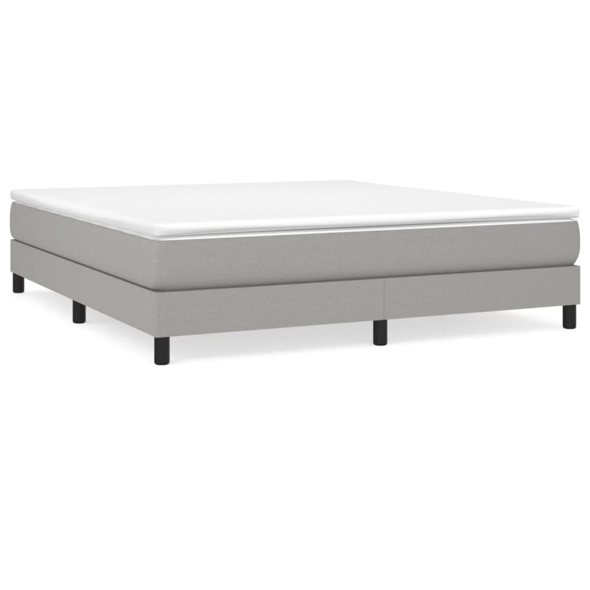 vidaXL Πλαίσιο Κρεβατιού Boxspring Ανοιχτό Γκρι 180x200 εκ. Υφασμάτινο
