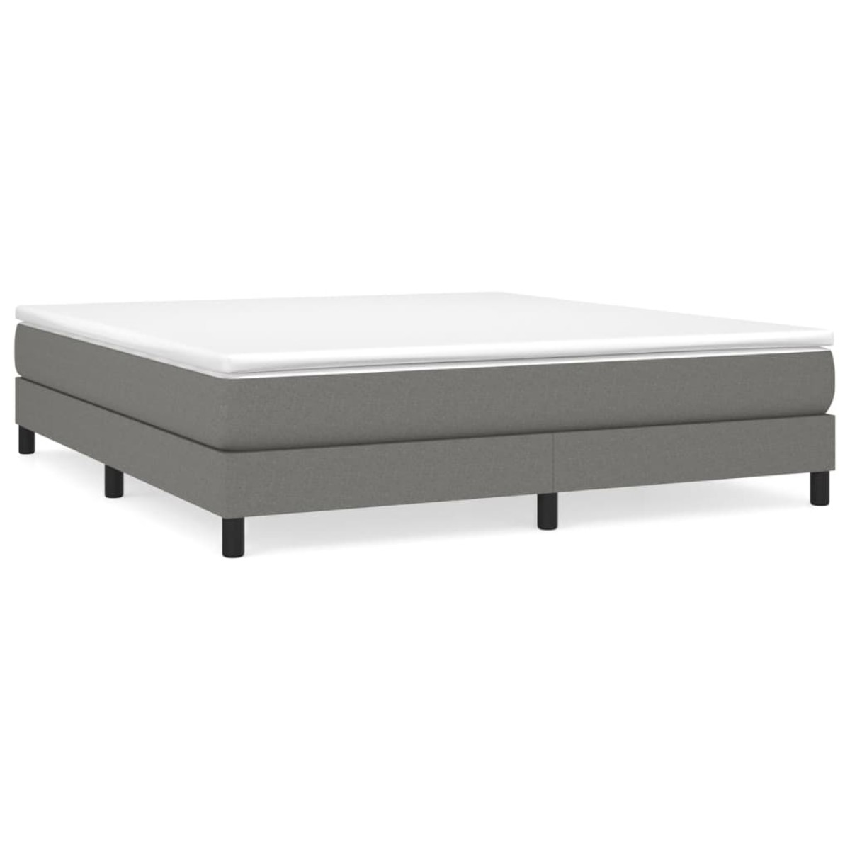 vidaXL Πλαίσιο Κρεβατιού Boxspring Σκούρο Γκρι 180x200 εκ. Υφασμάτινο