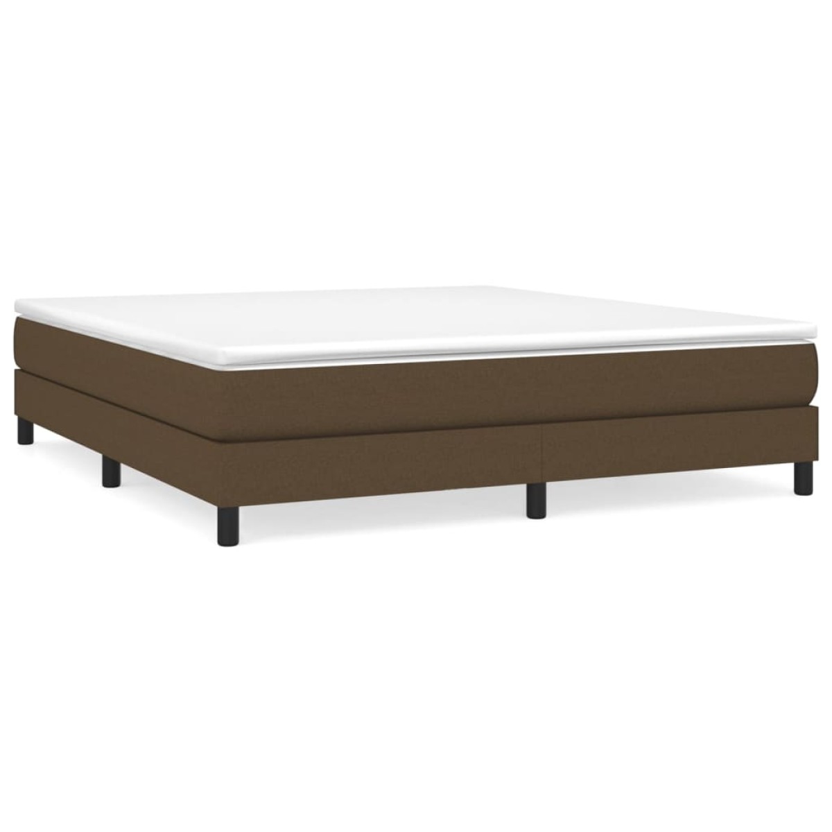 vidaXL Πλαίσιο Κρεβατιού Boxspring Σκούρο Καφέ 180x200 εκ. Υφασμάτινο