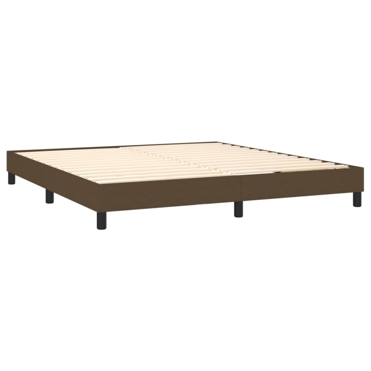 vidaXL Πλαίσιο Κρεβατιού Boxspring Σκούρο Καφέ 180x200 εκ. Υφασμάτινο