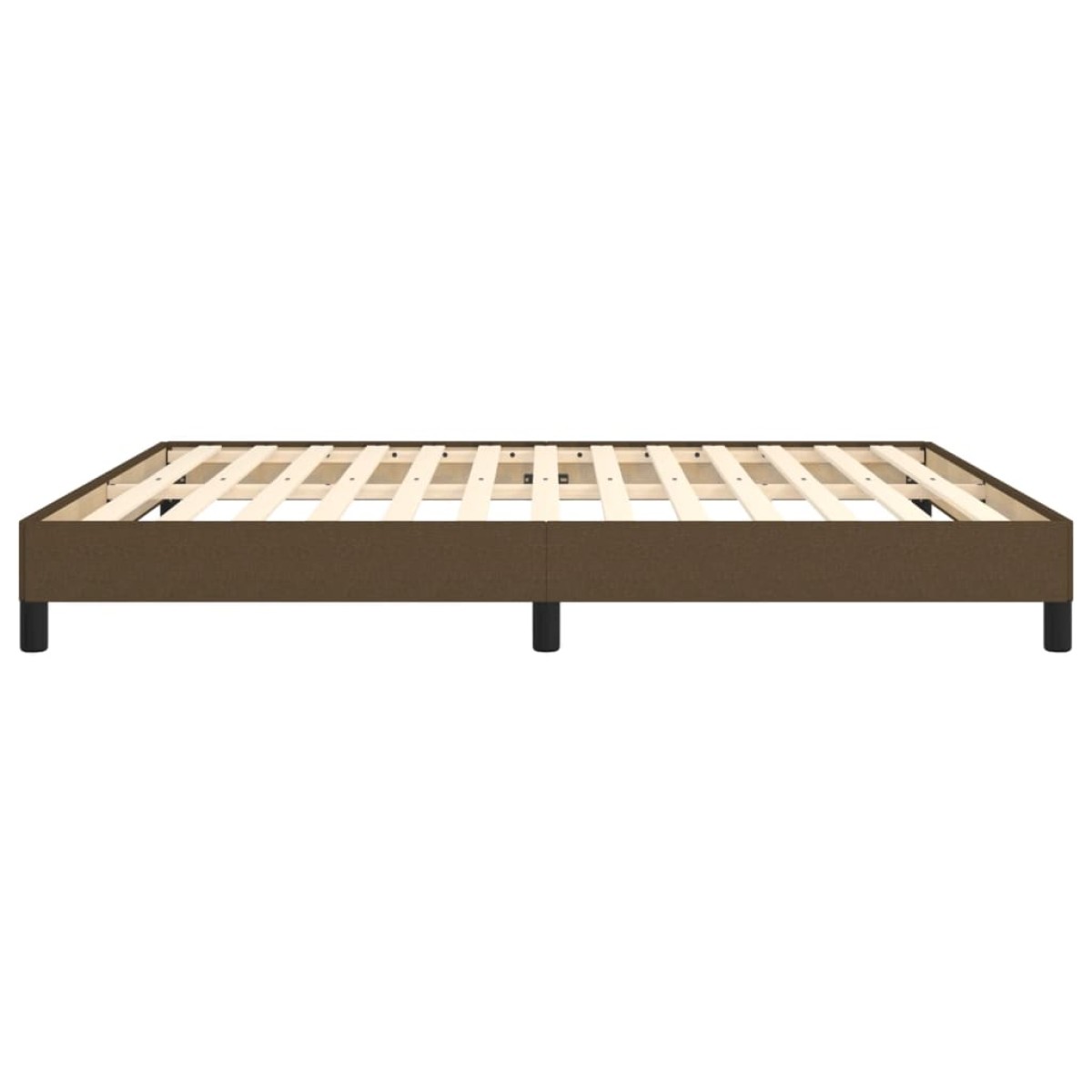 vidaXL Πλαίσιο Κρεβατιού Boxspring Σκούρο Καφέ 180x200 εκ. Υφασμάτινο