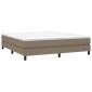 vidaXL Πλαίσιο Κρεβατιού Boxspring Taupe 180x200 εκ. Υφασμάτινο