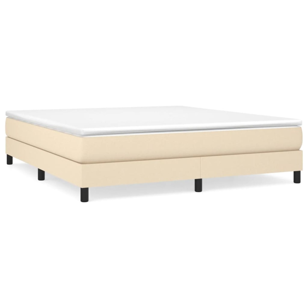 vidaXL Πλαίσιο Κρεβατιού Boxspring Κρεμ 180x200 εκ. Υφασμάτινο