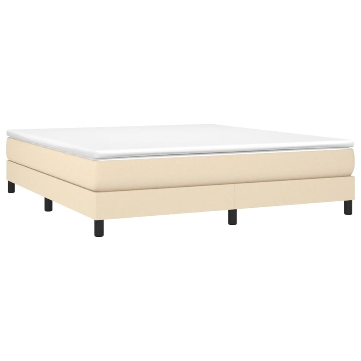 vidaXL Πλαίσιο Κρεβατιού Boxspring Κρεμ 180x200 εκ. Υφασμάτινο