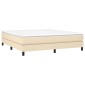 vidaXL Πλαίσιο Κρεβατιού Boxspring Κρεμ 180x200 εκ. Υφασμάτινο