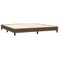 vidaXL Πλαίσιο Κρεβατιού Boxspring Σκούρο Καφέ 200x200 εκ. Υφασμάτινο