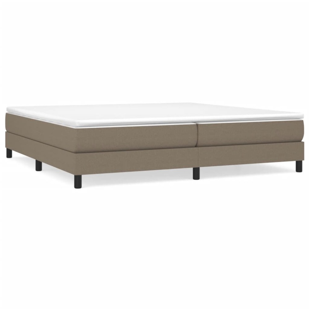 vidaXL Σκελετός Κρεβατιού με Ελατήρια Taupe 200x200 εκ.Υφασμάτινο
