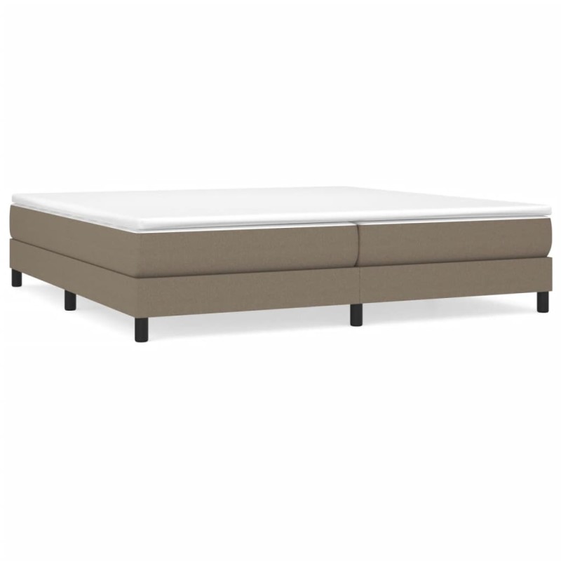 vidaXL Σκελετός Κρεβατιού με Ελατήρια Taupe 200x200 εκ.Υφασμάτινο