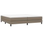 vidaXL Πλαίσιο Κρεβατιού Boxspring Taupe 200x200 εκ. Υφασμάτινο