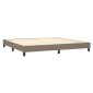 vidaXL Πλαίσιο Κρεβατιού Boxspring Taupe 200x200 εκ. Υφασμάτινο