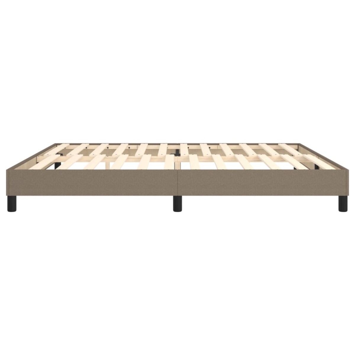 vidaXL Πλαίσιο Κρεβατιού Boxspring Taupe 200x200 εκ. Υφασμάτινο