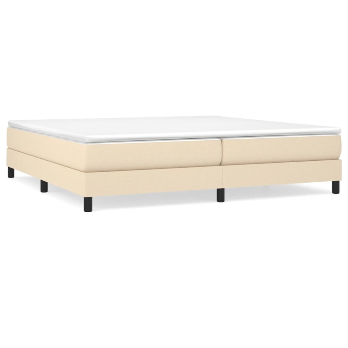 vidaXL Πλαίσιο Κρεβατιού Boxspring Κρεμ 200x200 εκ. Υφασμάτινο