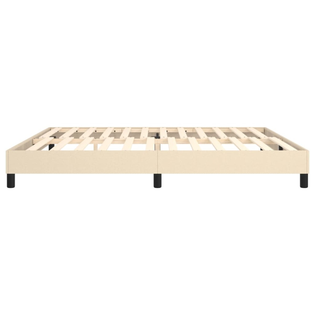 vidaXL Πλαίσιο Κρεβατιού Boxspring Κρεμ 200x200 εκ. Υφασμάτινο