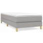 vidaXL Πλαίσιο Κρεβατιού Boxspring Ανοιχτό Γκρι 80x200 εκ. Υφασμάτινο