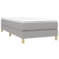 vidaXL Πλαίσιο Κρεβατιού Boxspring Ανοιχτό Γκρι 80x200 εκ. Υφασμάτινο