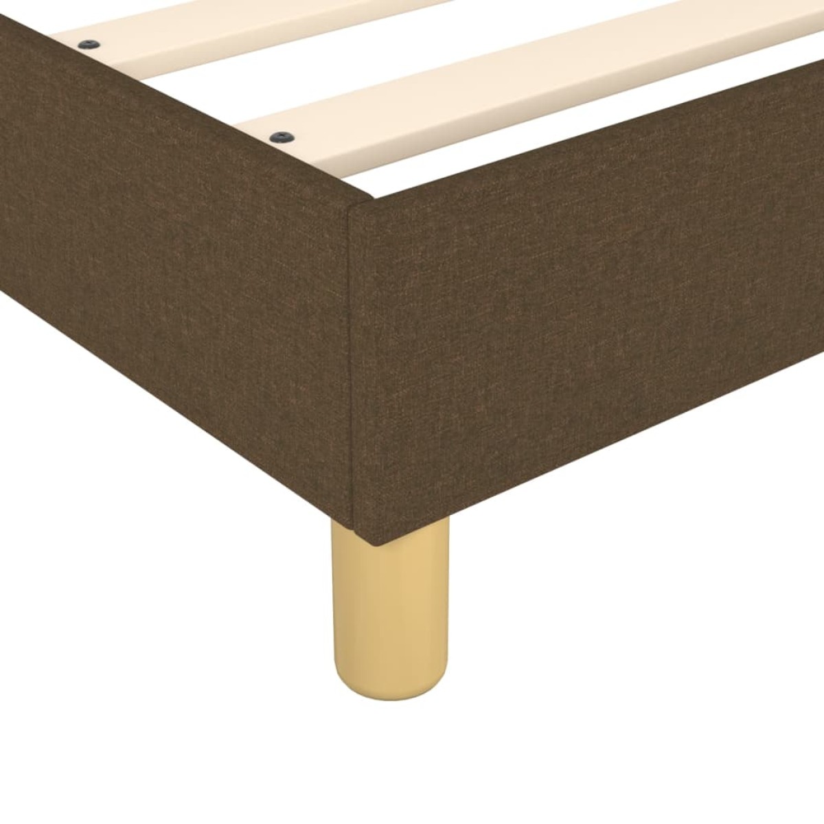 vidaXL Πλαίσιο Κρεβατιού Boxspring Σκούρο Καφέ 80x200 εκ. Υφασμάτινο